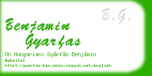 benjamin gyarfas business card