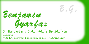benjamin gyarfas business card